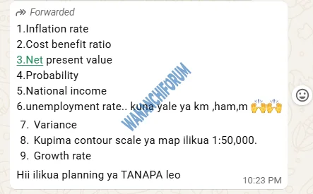 Maswali ya Usaili Planning officer II