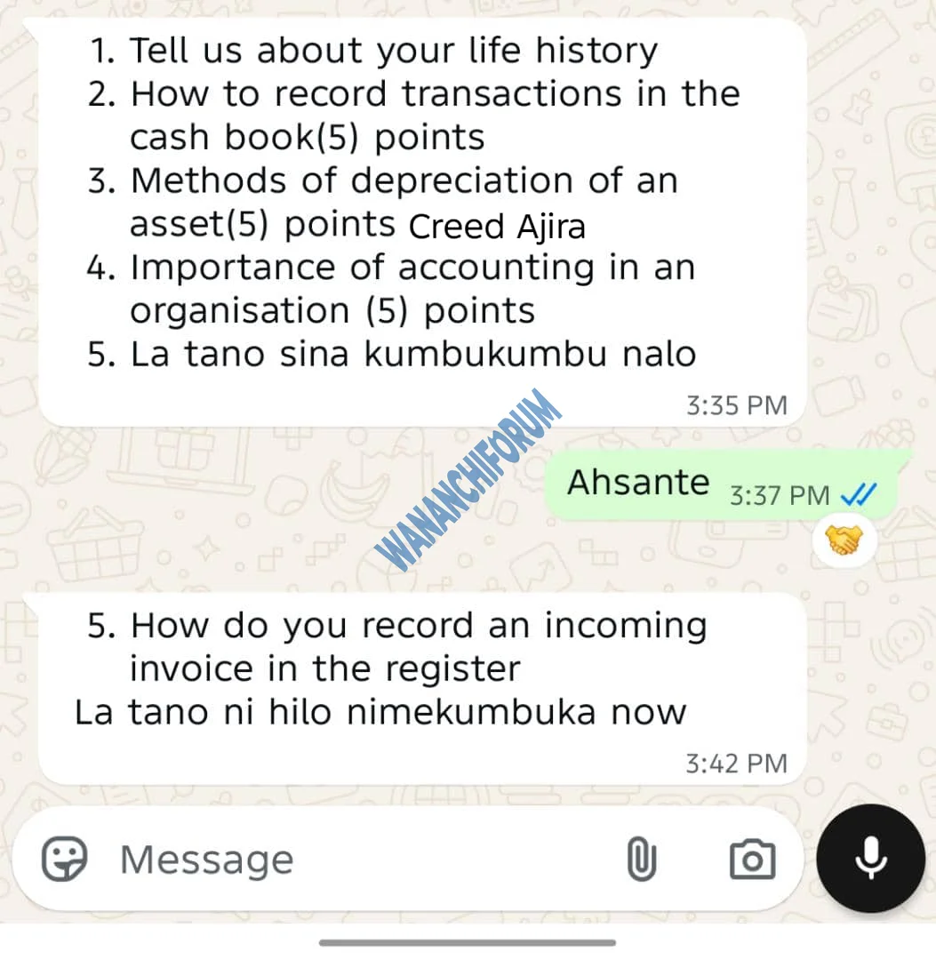 Maswali ya Usaili Accounts Officer II